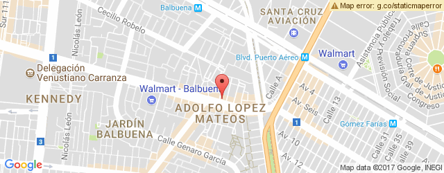 Mapa de ubicación de LOS BISQUETS OBREGÓN, BALBUENA
