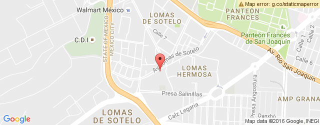 Mapa de ubicación de LOS BISQUETS OBREGÓN, LOMAS DE SOTELO