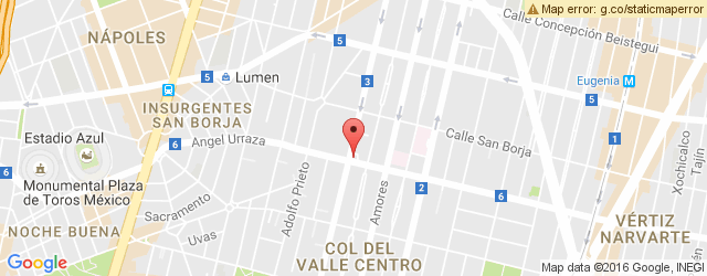 Mapa de ubicación de LOS BISQUETS OBREGÓN, DEL VALLE