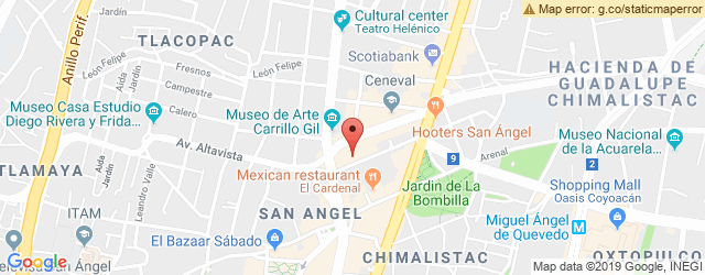 Mapa de ubicación de FONDUE HAUS BISTRO, PABELLÓN ALTAVISTA