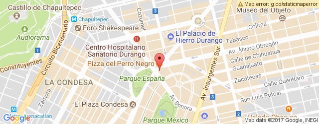 Mapa de ubicación de SANTINO PIZZERÍA, CONDESA
