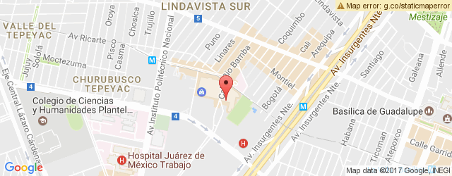 Mapa de ubicación de CHILI'S, PARQUE LINDAVISTA