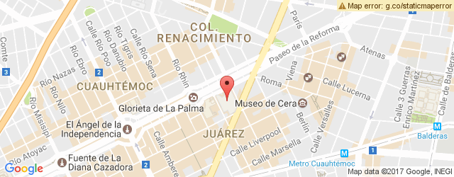 Mapa de ubicación de EL BAJÍO, REFORMA 222