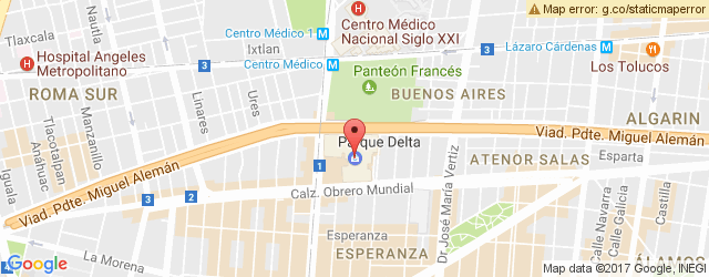 Mapa de ubicación de GINO'S, PARQUE DELTA