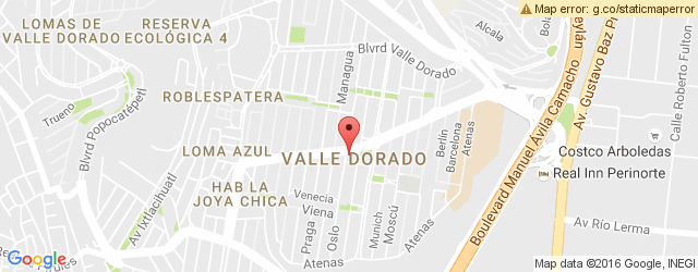 Mapa de ubicación de CHALET SUIZO, VALLE DORADO