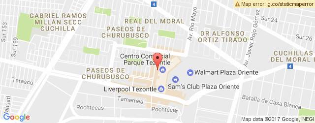 Mapa de ubicación de NEVEGELATO, PARQUE TEZONTLE