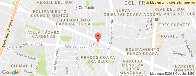 Mapa de ubicación de BRAZIL COPACABANA, ACOXPA