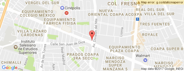 Mapa de ubicación de LA SELVA CAFÉ, COAPA