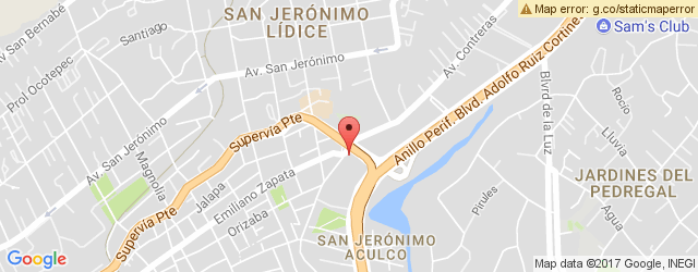 Mapa de ubicación de PAPA JOHN'S, SAN JERÓNIMO