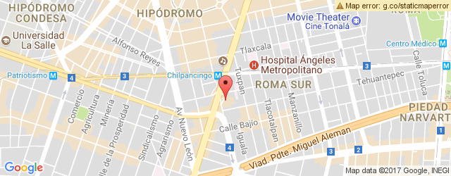 Mapa de ubicación de PAPA JOHN'S, ROMA SUR
