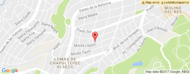 Mapa de ubicación de CAFÉ O, LOMAS