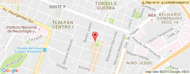 Mapa de ubicación de PATIO ARGENTINO, TLALPAN