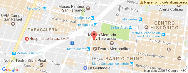Mapa de ubicación de CAFÉ LA FIESTA, CENTRO HISTÓRICO