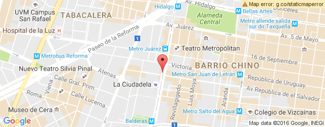 Mapa de ubicación de CAFETERÍA CLIP, BALDERAS 