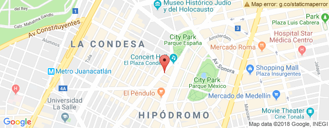 Mapa de ubicación de 50 FRIENDS, CONDESA