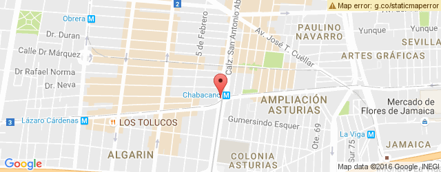 Mapa de ubicación de LA NUEVA CUBA, OBRERA