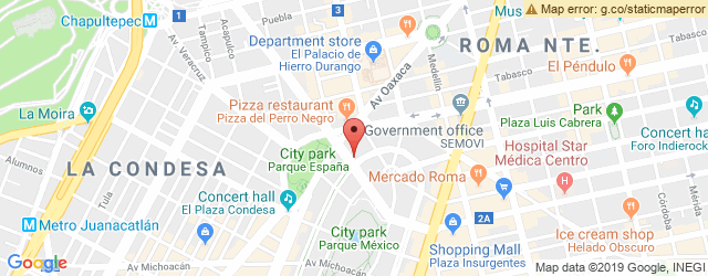 Mapa de ubicación de PIZZA AMORE, CONDESA SONORA