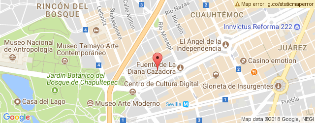 Mapa de ubicación de SIKEIROS SPORTS & PIANO BAR, HOTEL MARQUIS REFORMA