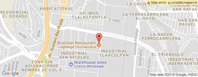 Mapa de ubicación de LAGRANGE CHURRASCARÍA, TLALNEPANTLA