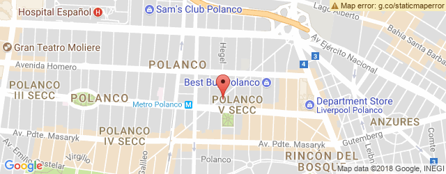 Mapa de ubicación de PASTELERÍA GINO'S, POLANCO