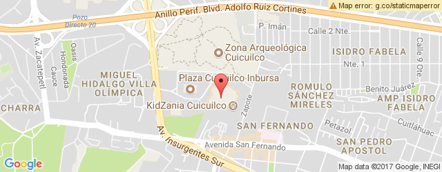 Mapa de ubicación de DAIRY QUEEN, CUICUILCO