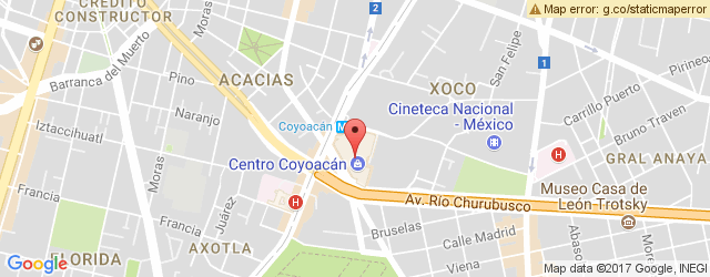 Mapa de ubicación de SBARRO, CENTRO COYOACÁN