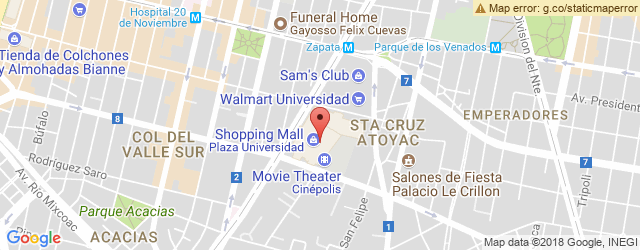 Mapa de ubicación de CIELITO QUERIDO CAFÉ, PLAZA UNIVERSIDAD