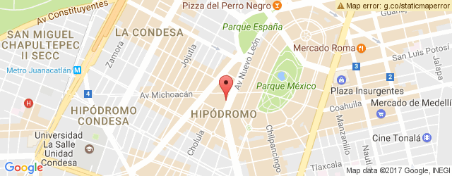 Mapa de ubicación de BONITO POP FOOD, CONDESA