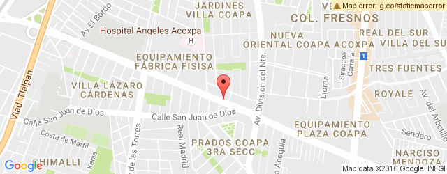 Mapa de ubicación de EL VILLAMELÓN, ACOXPA
