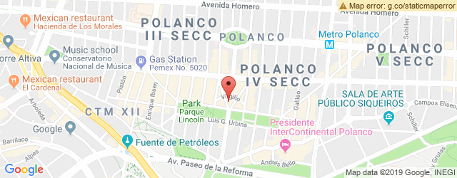 Mapa de ubicación de PIZZA AMORE, POLANCO