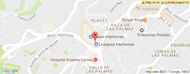 Mapa de ubicación de CHILI'S, PASEO INTERLOMAS