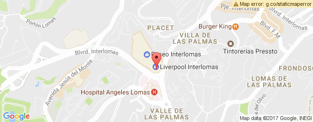 Mapa de ubicación de SUNTORY, INTERLOMAS