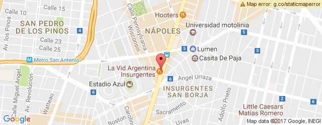Mapa de ubicación de SAC'S, NÁPOLES