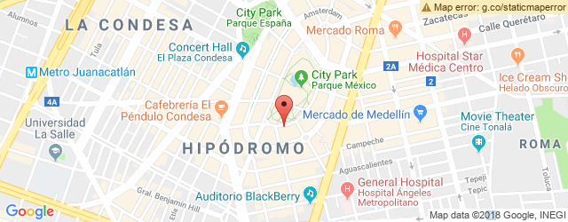 Mapa de ubicación de EL OCHO CAFÉ RECREATIVO, CONDESA