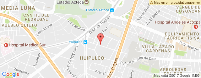 Mapa de ubicación de PANCITA HUIPULCO