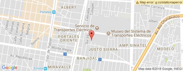 Mapa de ubicación de CASA LICHA, JUSTO SIERRA