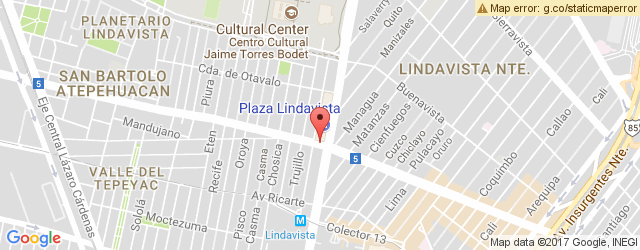 Mapa de ubicación de SABOR DO BRASIL, PLAZA LINDAVISTA