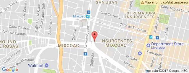 Mapa de ubicación de SACHER, MIXCOAC