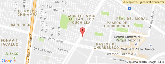 Mapa de ubicación de SACHER, CHURUBUSCO