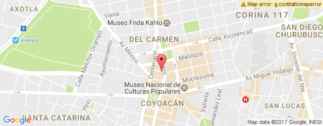 Mapa de ubicación de CAFÉ BIZARRO, COYOACÁN