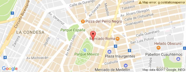 Mapa de ubicación de BÓ PASTISSERÍA, PARQUE MÉXICO