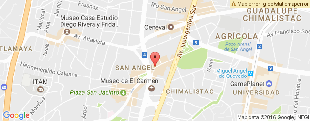 Mapa de ubicación de CASA TÍOS COCINA DE BARRIO, SAN ÁNGEL