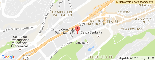 Mapa de ubicación de FONDUE HAUS BISTRO, SANTA FE