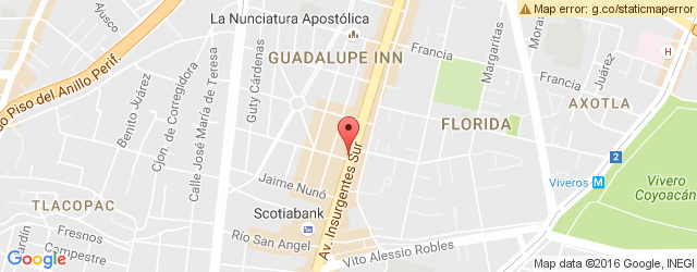 Mapa de ubicación de EL RABANITO, GUADALUPE INN