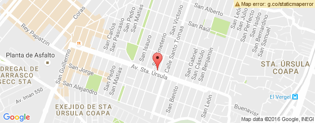 Mapa de ubicación de LA MOJARRA DE SANTA ÚRSULA
