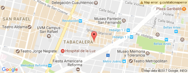 Mapa de ubicación de TACOS FONDA ARGENTINA, CENTRO