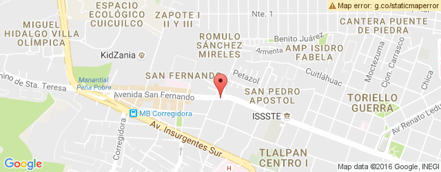 Mapa de ubicación de TACOS FONDA ARGENTINA, SAN FERNANDO