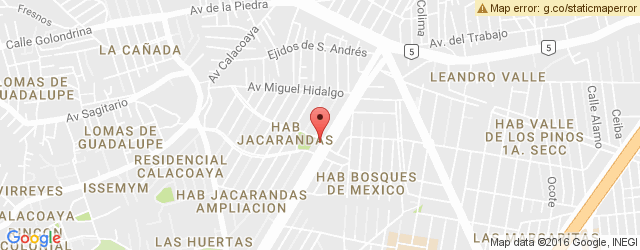 Mapa de ubicación de PIZZA HUT, JACARANDAS