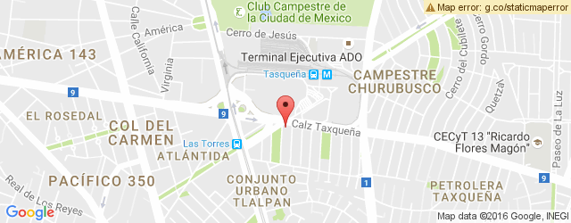 Mapa de ubicación de MADONNAS PIZZA, TAXQUEÑA