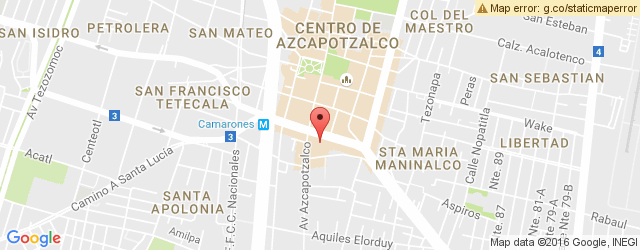 Mapa de ubicación de BENEDETTI´S PIZZA, PLAZA AZCAPOTZALCO